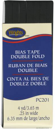 Double Fold Bias Tape Black
