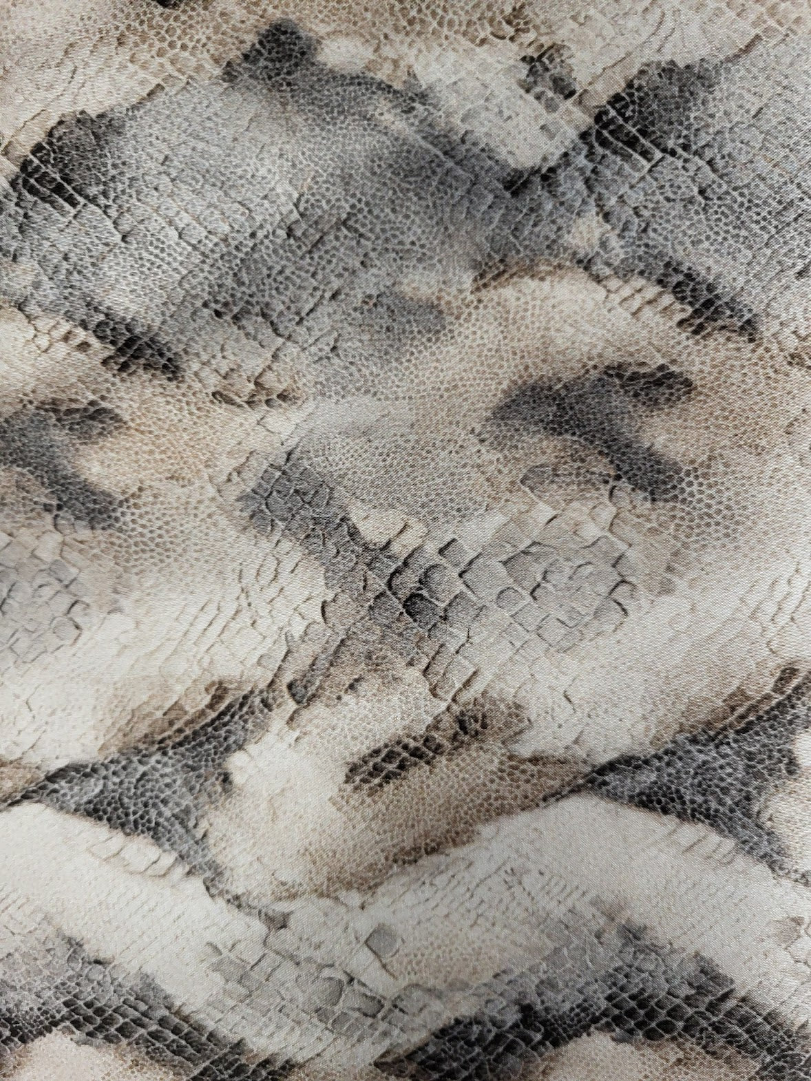Taupe Snakeskin- Shiny Satin