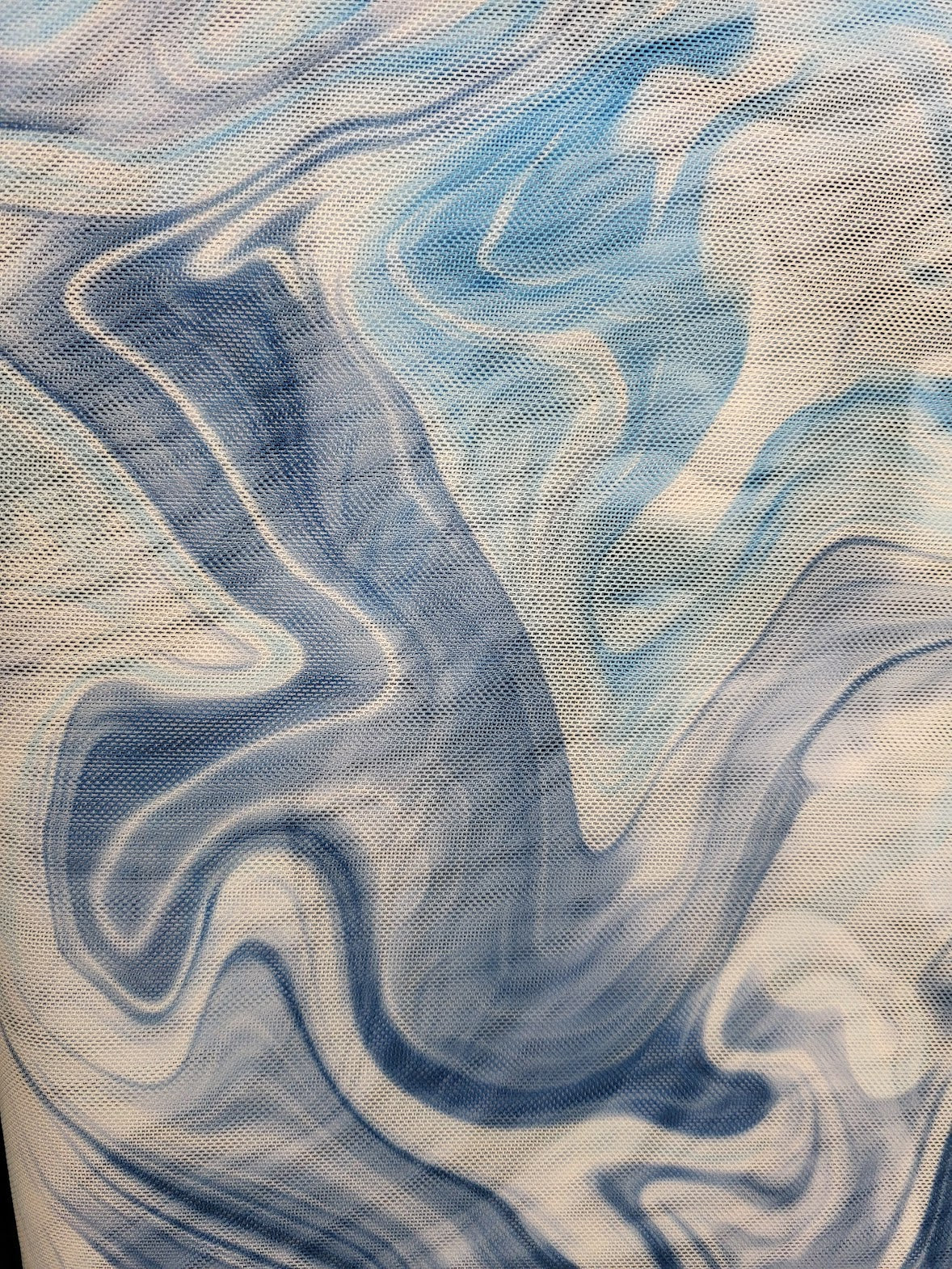 Marbleized Blue Medium Weight Mesh