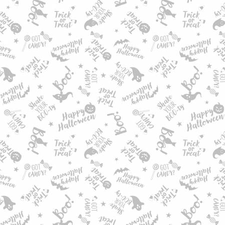 White on White Word Toss Halloween