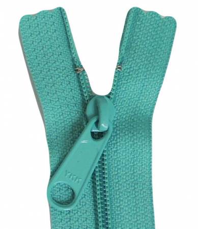 14in Aqua Zipper Closed End
