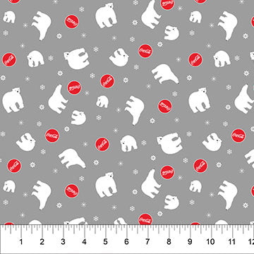 Gray Small Bear Toss- Coca-Cola Polar Winter