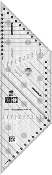CG 6" 45 Degree Diamond And Lone Star Bias Ruler