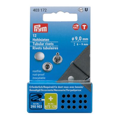 Tubular Rivets, 6-9mm 12 pc