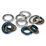 Eyelets with washers 14 mm navy blue 15pc