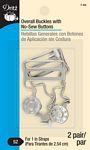 Overall Buckles-Nickel for 1in(2.54cm) straps 2ct