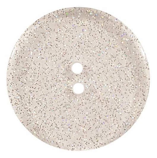 Dill Button with Glitter 18mm Transparent