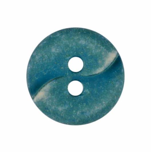 Dill Button with Wave 13mm Green