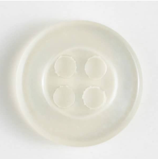 Dill Polyester Button 14mm White