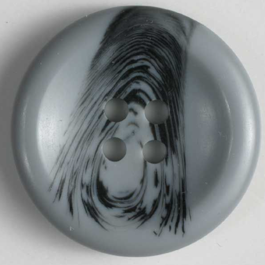 Dill Polyester Button 15mm Grey
