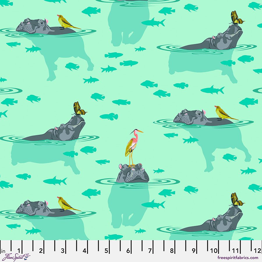 Tula Pink My Hippos Don't Lie Everglow-Spirit