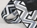 Ethnic Webbing White Grey Black