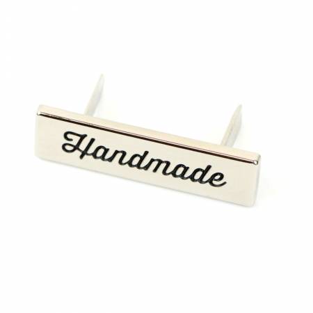 Script Handmade Label Nickel