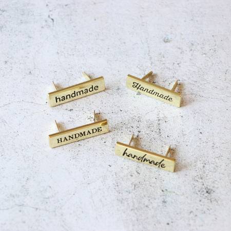 Four Pack Handmade Labels Gold