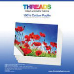 Cotton Poplin 4oz Inkjet Fabric 8.5x11in 6 sheets