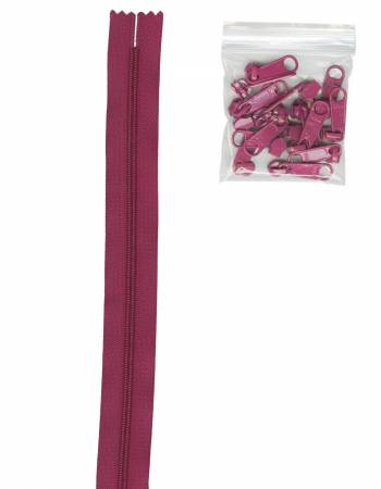 4 yards of 16mm #4.5 Zipper Chain and 16 Ex-Large Wild Plum