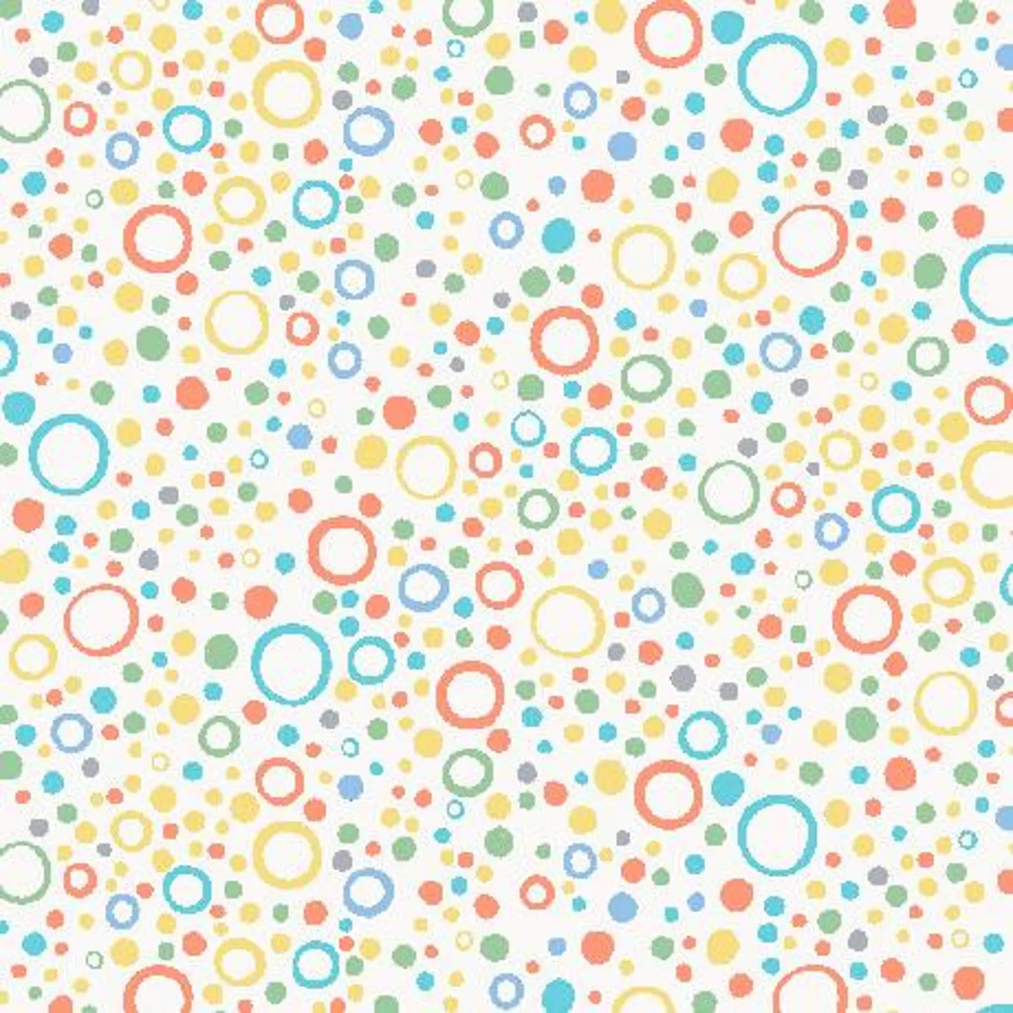 Bubbles Light Cream Flannel- Little Squirt