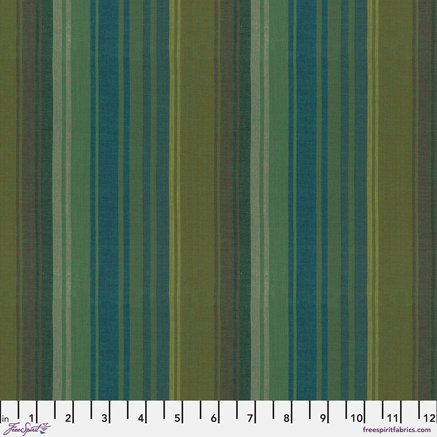 Exotic Stripe Teal- Cotton Shot