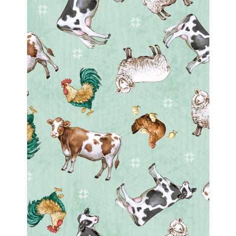 Animal Toss Teal- Friendly Farmstead
