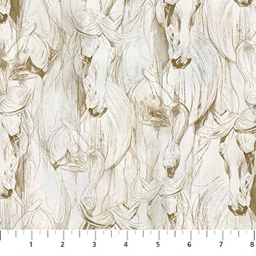 Horse Toile Cream- Shadow & Light