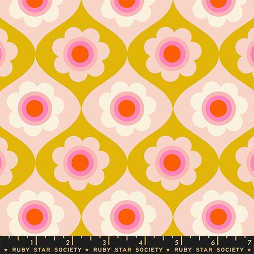 Retro Floral Goldenrod- Trinketry