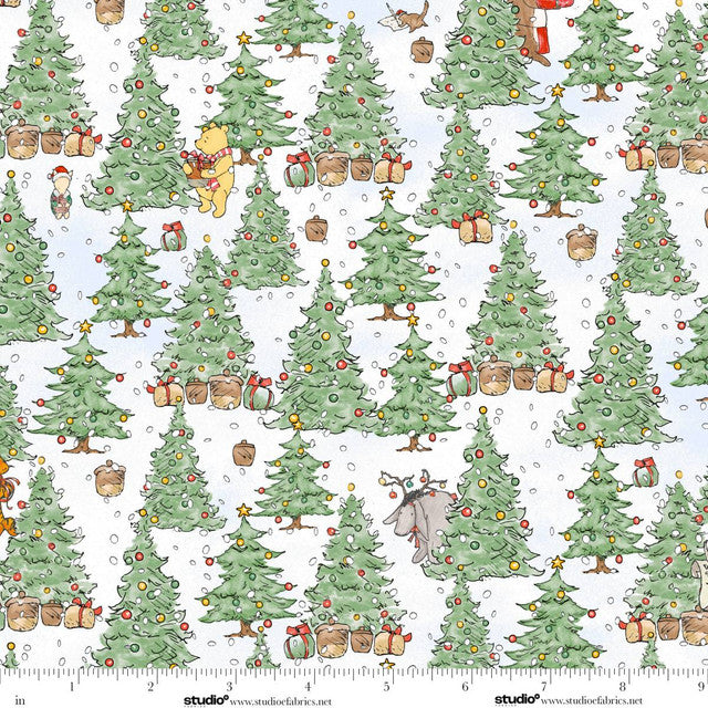 Green/Snow Christmas Trees- Christmas at Pooh Corner