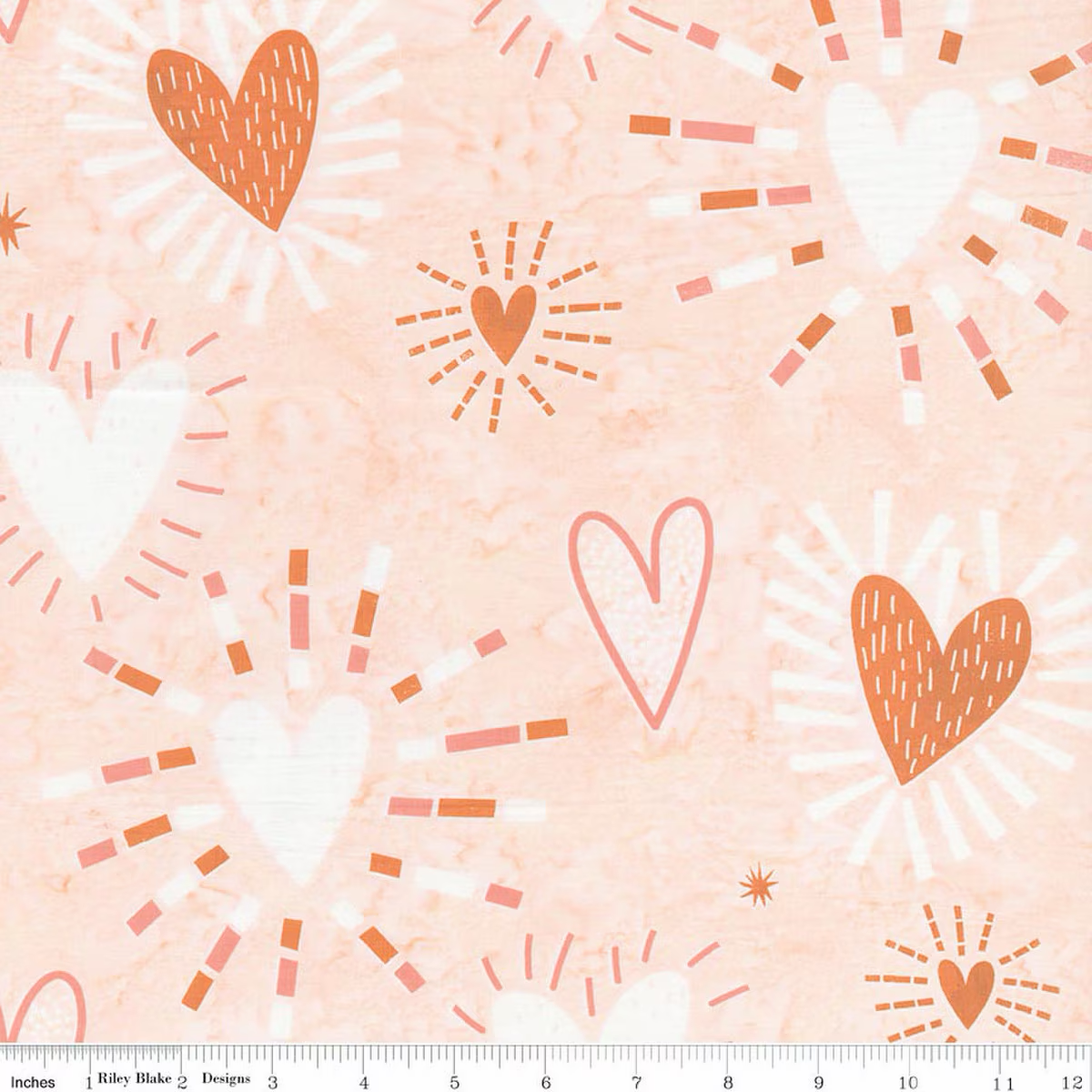 Creamsicle Hearts- Boho Batiks