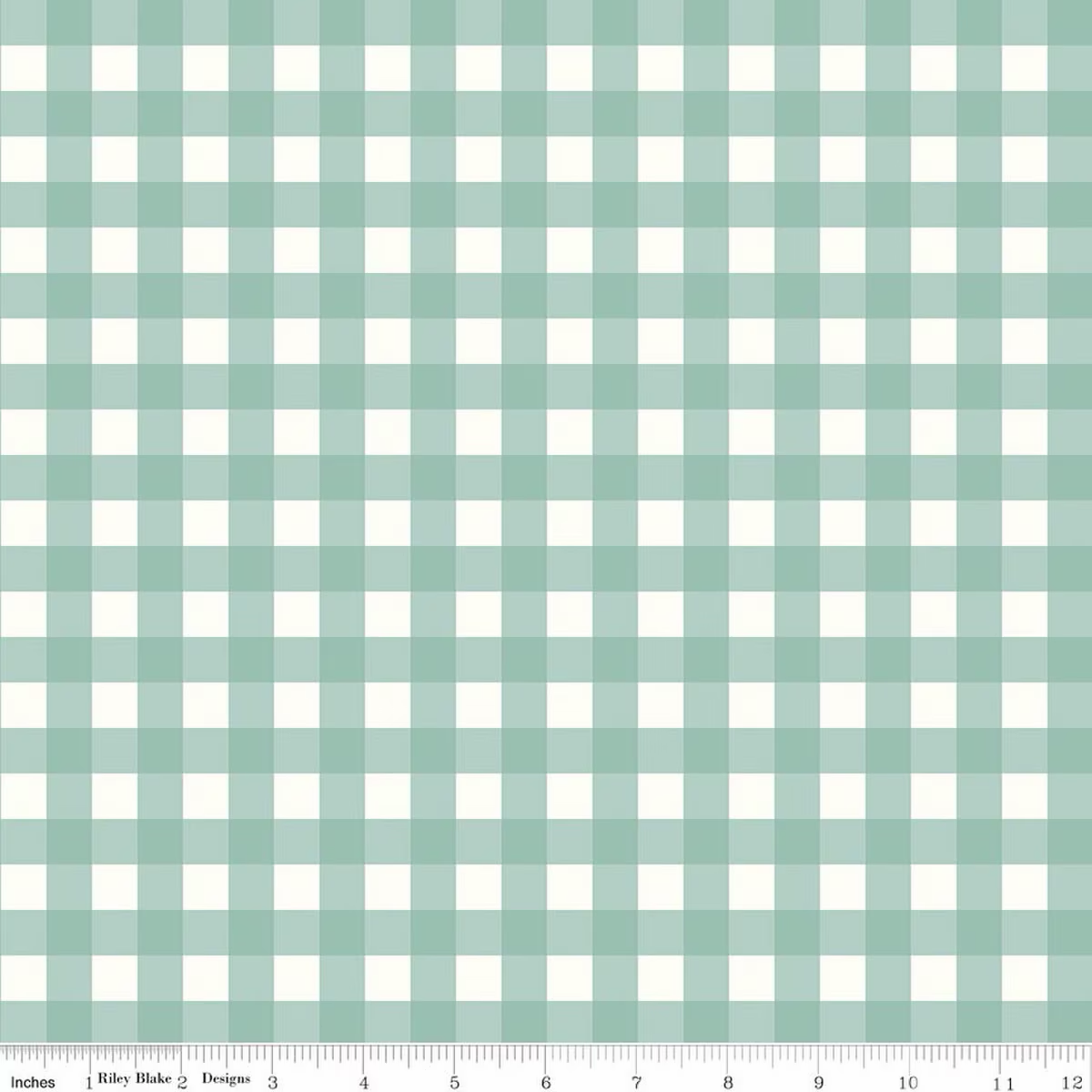 Gingham Powder Flannel- I Love You to the Moon