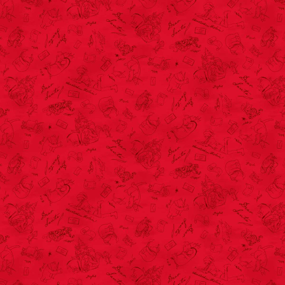 Red Dear Santa Mono- Christmas at Pooh Corner