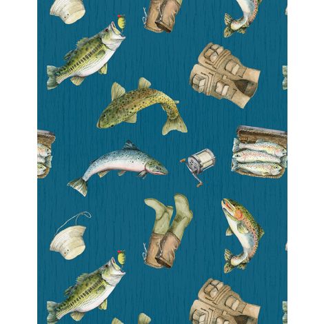 Blue Miscellaneous Toss- Reeled In