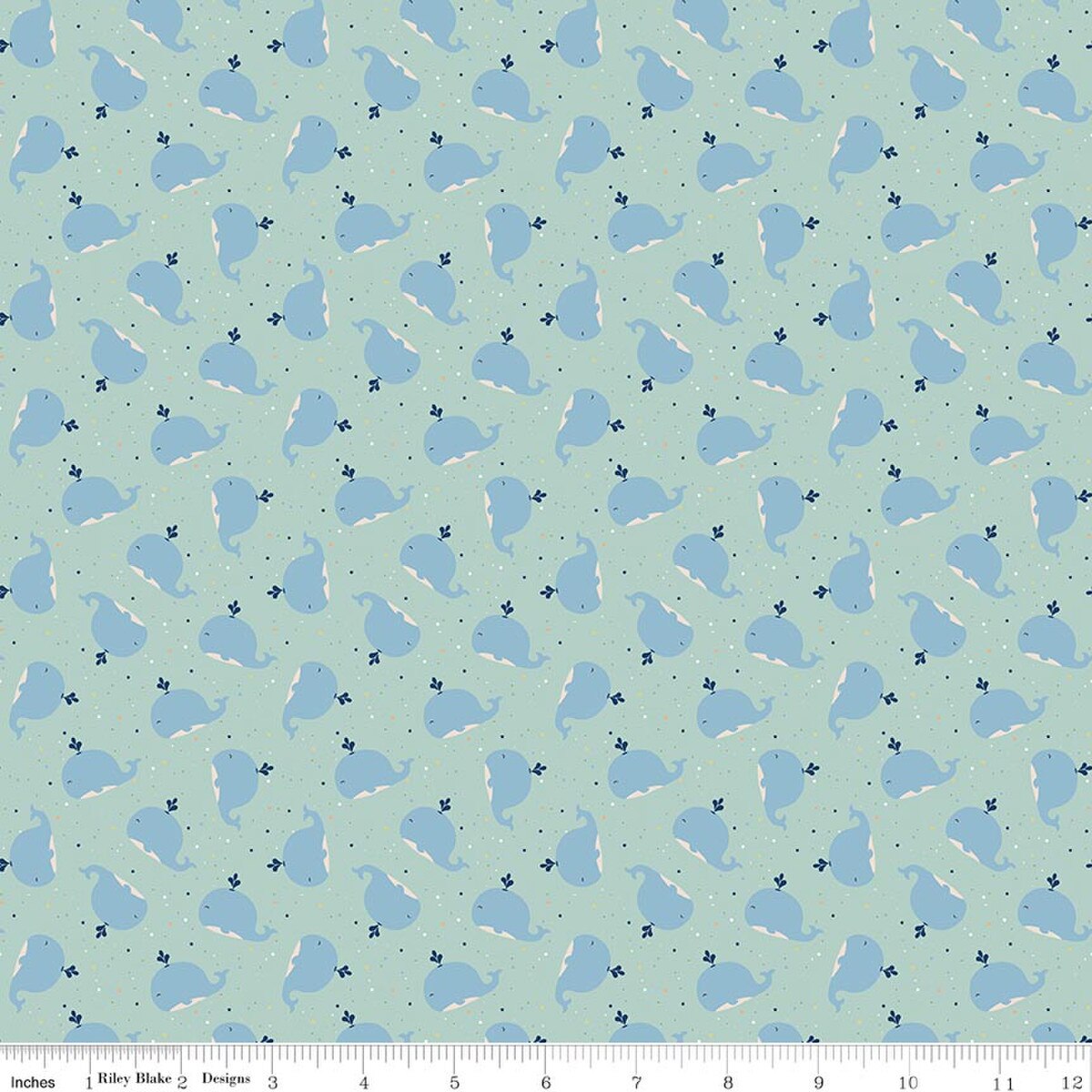 Whales Powder Flannel- I Love You to the Moon