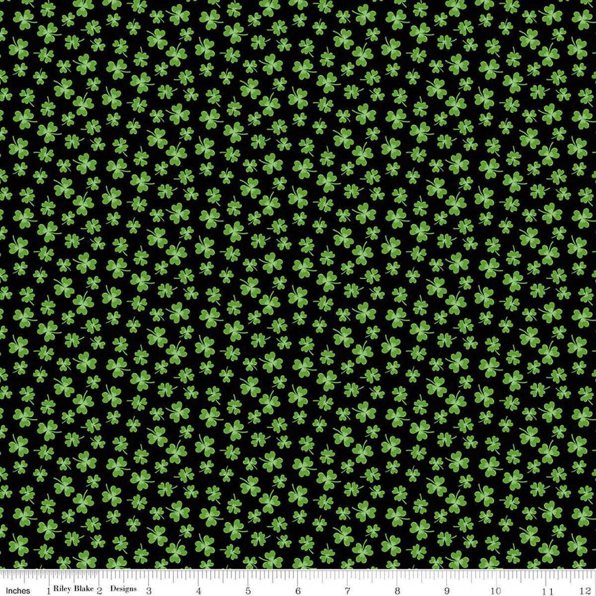 Seasonal Basics Shamrocks Black