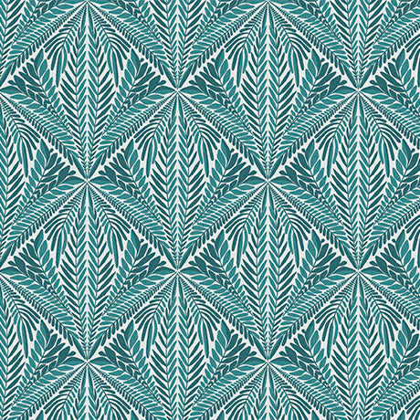 Dusty Aqua Grid Geo Linen- Meadow Drift