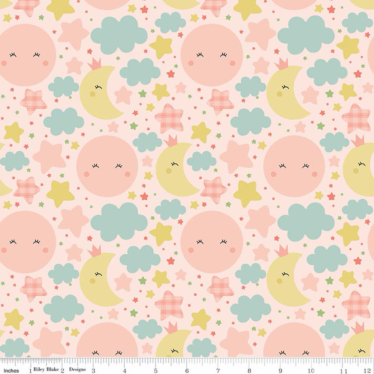 Nighttime Blush Flannel- I Love You to the Moon