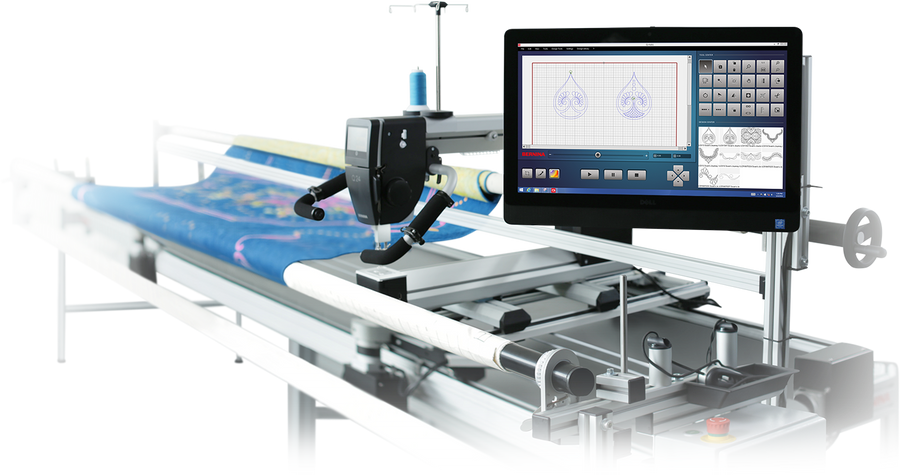 BERNINA Q-matic longarm quilting system on a frame