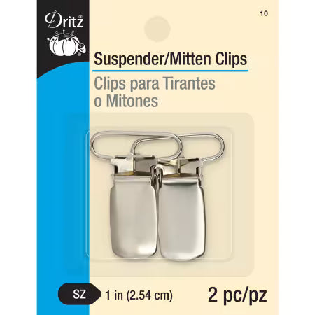 Suspender Clip Nickel 2 ct