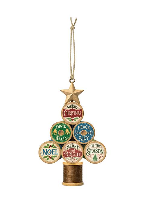 Ornament Vintage Spool Tree