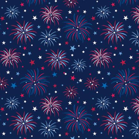 Patriotic Fireworks Navy- Celebrate the USA