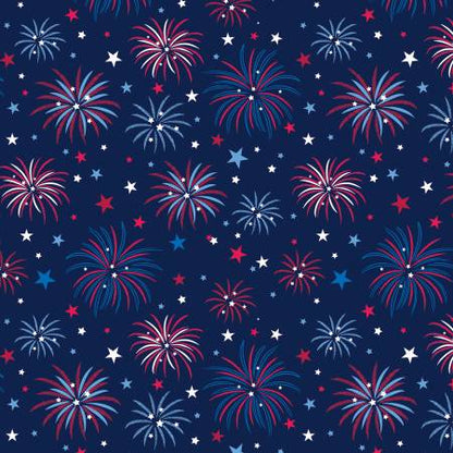 Patriotic Fireworks Navy- Celebrate the USA