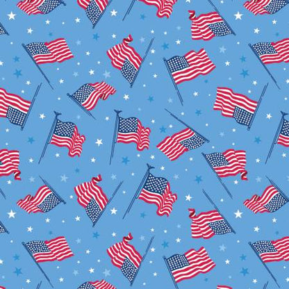 Flags of the USA Medium Blue- Celebrate the USA