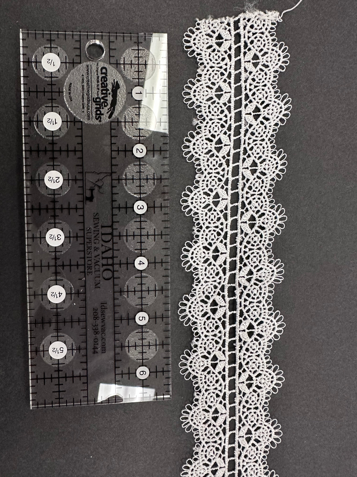 Delicate Lace Trim with Ribbon Channel