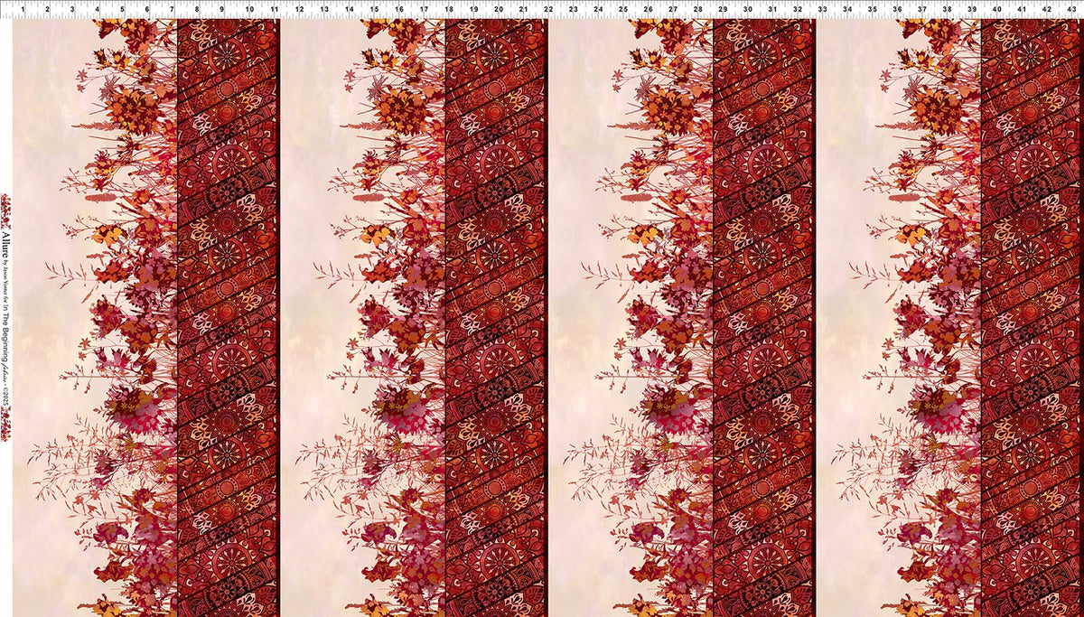 Red Floral Border- Allure