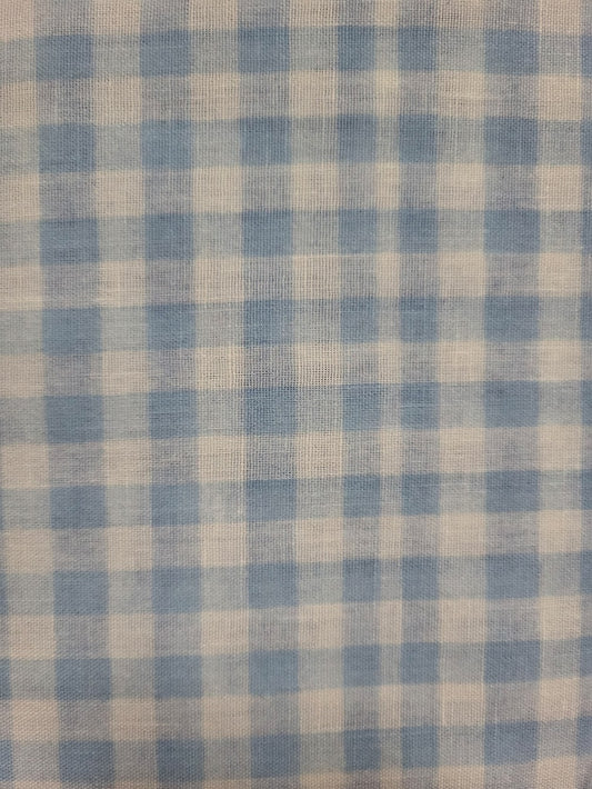 Blue Gingham Woven Poly