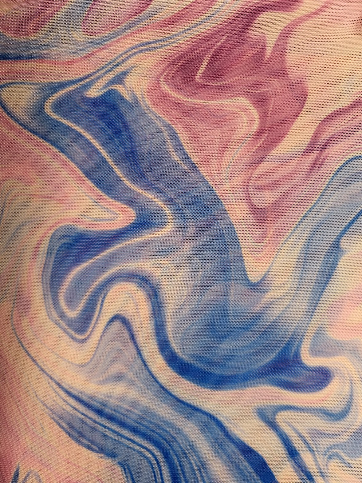 Marbleized Blue/Pink- Mid Weight Mesh