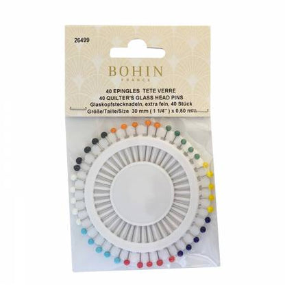 Glass Head Pin Wheel Size 20 - 1 1/4in 40ct