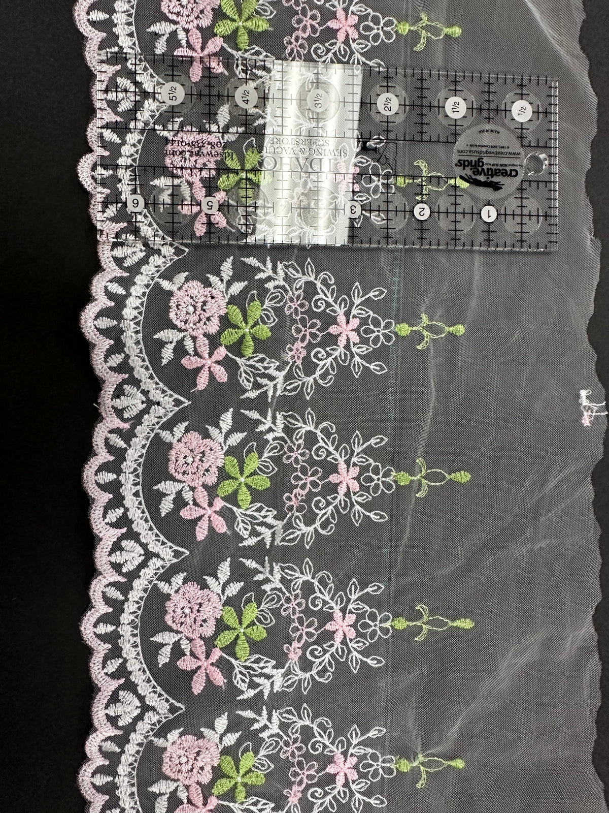 Organza Lace Delicate Pastel Flowers