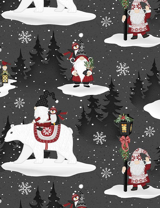 Scenic Gnomes Black- Snowy Gnomes