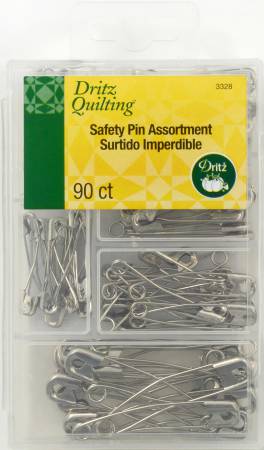 Curved Safety Pin Assortment 90Ct