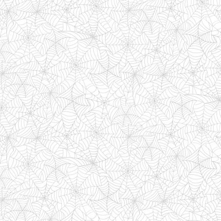White on White Spider Web All Over Halloween