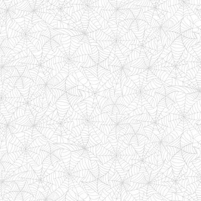 White on White Spider Web All Over Halloween